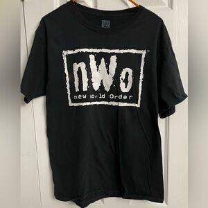 New World Order WWE Black Tee Large